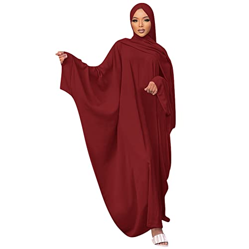 OBEEII Women's Islamic Abaya Dress with Hijab - Maxi Robe