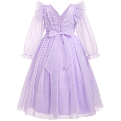 OBEEII Girls' Sparkly Stars Tulle Birthday Party Dress