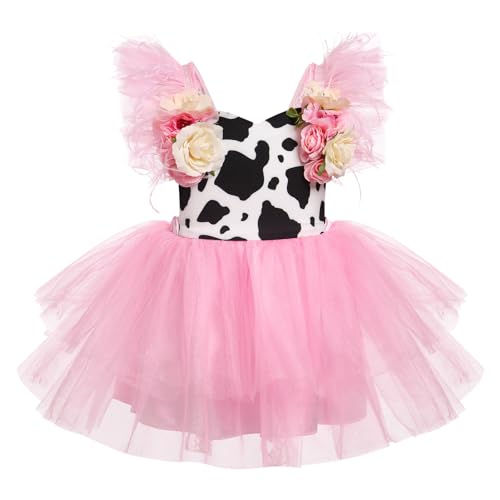 OBEEII Girl's 1st Birthday Tutu Princess Dress for Pageant & Photoshoot