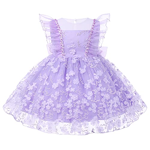 IDOPIP Infant Flower Girl Tulle Tutu Dress for Baptism & Formal Events
